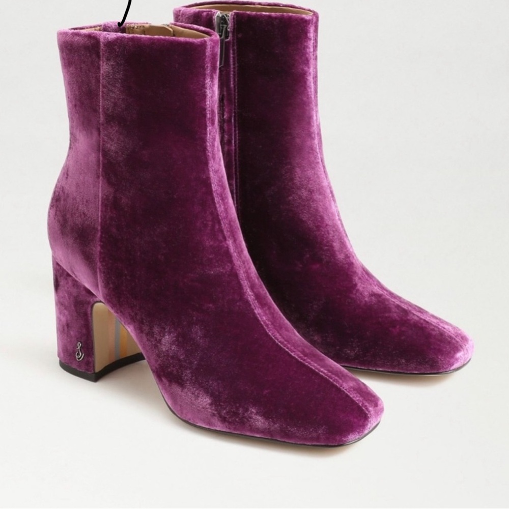 Sam Edelman Codie Ankle Boot - Crushed Purple Velvet